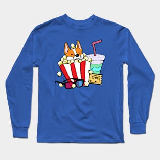 Corgi Movie Night Long Sleeve T-Shirt